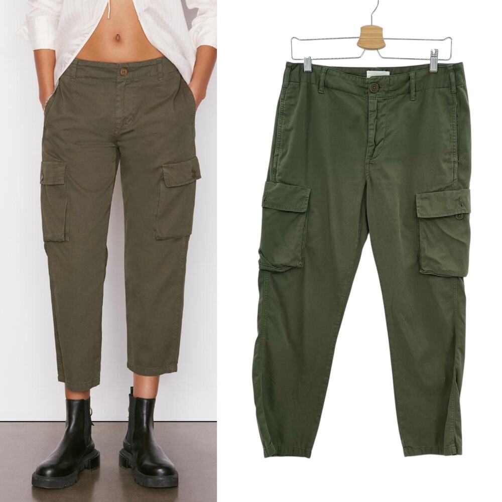 Frame Relaxed Utility Pant Cargo Washed Surplus Green Size 27